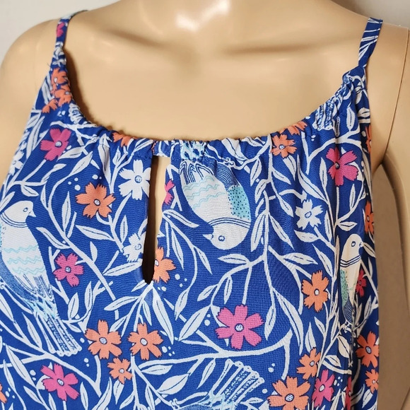 Old Navy Bird Sleeveless maxi dress. Blue Floral. Women's size XXL - Picture 4 of 15